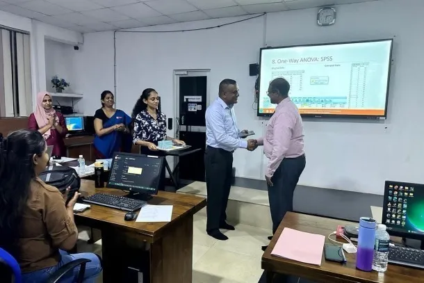 Dr.Upanith is attending to a Stat workshop